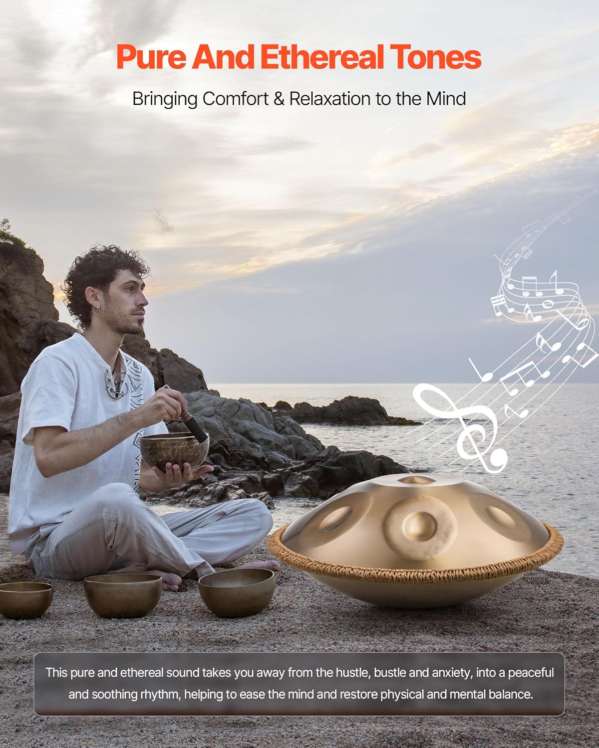 Celestial Resonance Handpan Drum - 22” 9 Note 432Hz D Minor