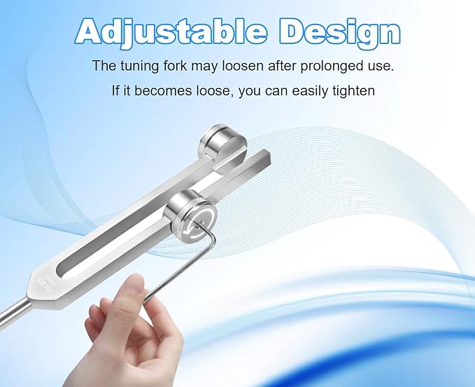 Tuning Forks for Healing Set, 128Hz, 136Hz, 256Hz, 384Hz & Activator for Healing Chakra Set Sound Healing Therapy Aluminum Alloy Sensory Tuning Fork Activator for Healing