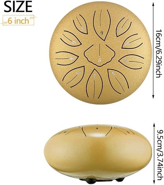   Harmonic Resonance Steel Tongue Drum - 6 & 11 Note